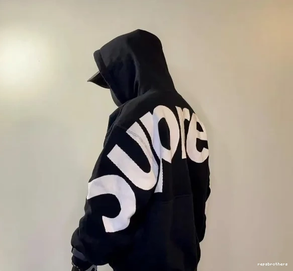 L Back S Sweatshirt LOGO Grey XL LOGO JACQUARD SWEATSHIRT Big HOODED Black BIG M Hoodie 0522